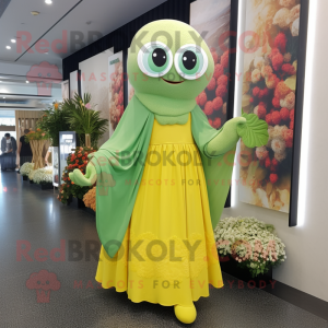 Citrongul Firkløver maskot...