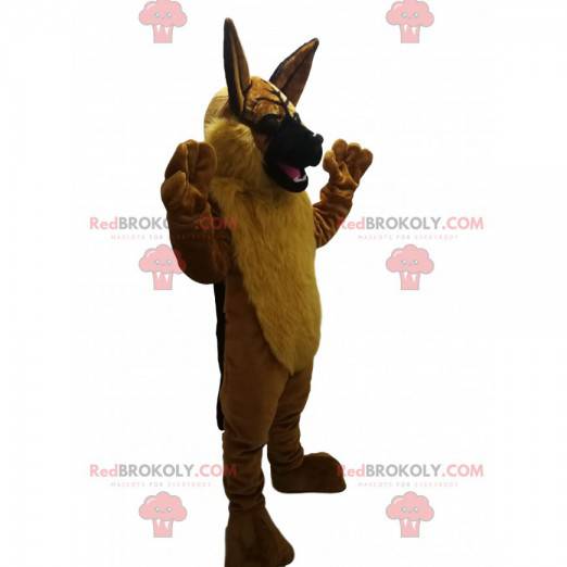Mascota del pastor alemán marrón. Disfraz de pastor alemán -