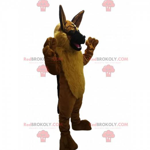 Mascotte bruine Duitse herder. Duitse herder kostuum -