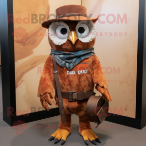 Rust Owl Maskottchen kostüm...