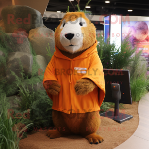 Rust Capybara maskot kostym...