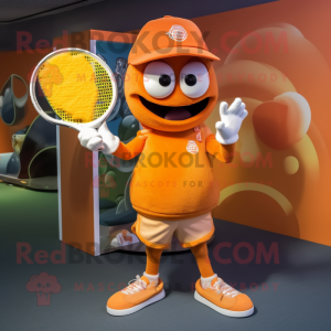 Orange tennisracket maskot...