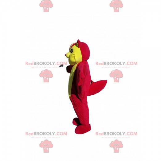 Red and yellow flying cat mascot.Cat costume - Redbrokoly.com