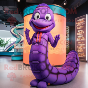 Purple Snake maskot kostyme...