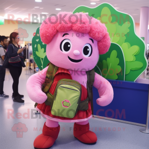 Pink Broccoli maskot...