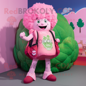 Pink Broccoli maskot...