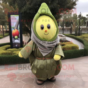 Olive Pear maskot kostym...