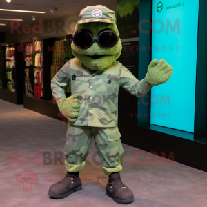 Cyan Green Beret mascotte...