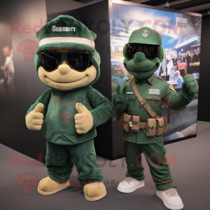 Cyan Green Beret mascotte...