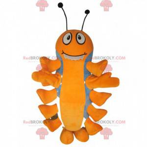 Orange and blue centipede mascot. - Redbrokoly.com