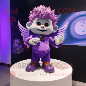 Paarse Cupido mascotte...