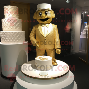 Goldene Hochzeitstorte als...
