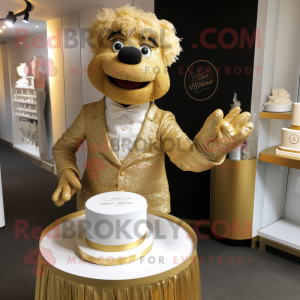 Gold Wedding Cake maskot...