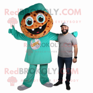 Teal Pizza Slice mascotte...