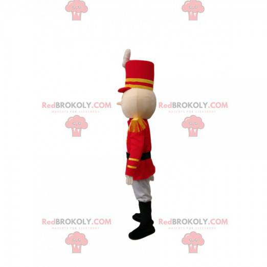 Soldier mascot in red outfit. Soldier costume - Redbrokoly.com