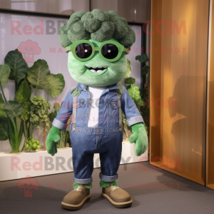 Grøn Broccoli maskot...