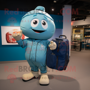 Cyan Baseball Glove maskot...