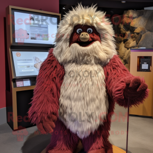 Maroon Yeti mascotte...