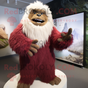 Maroon Yeti mascotte...