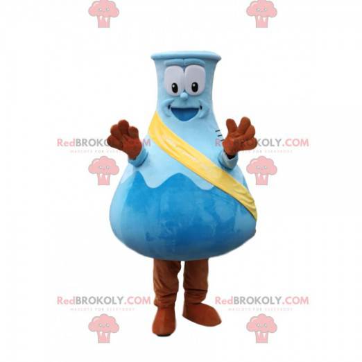 Very cheerful laboratory flask mascot - Redbrokoly.com