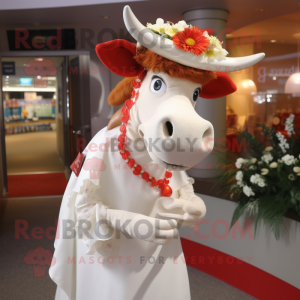 Red Guernsey Cow maskot...