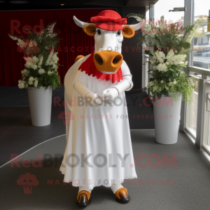 Red Guernsey Cow maskot...