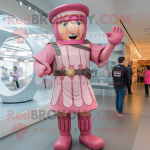 Pink romersk soldat maskot...