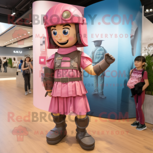 Rosa romersk soldat maskot...