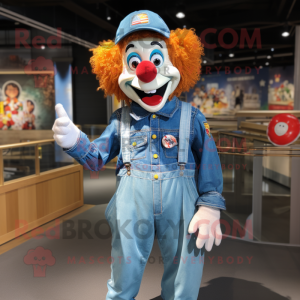 Sky Blue Clown maskot...