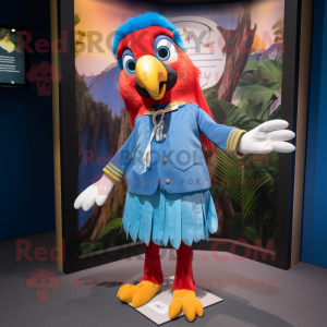  Macaw maskot drakt figur...
