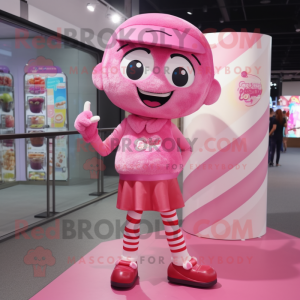 Pink Candy maskot kostume...