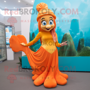 Orangefarbenes Meerjungfrau...