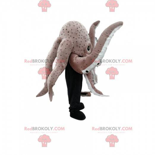 Mascot giant gray octopus. Octopus costume - Redbrokoly.com