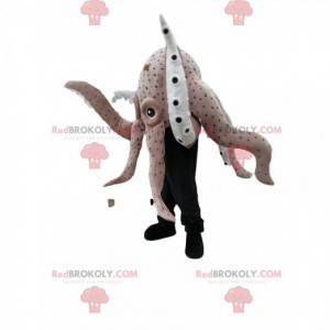 Mascot kæmpe grå blæksprutte. Blæksprutte kostume -