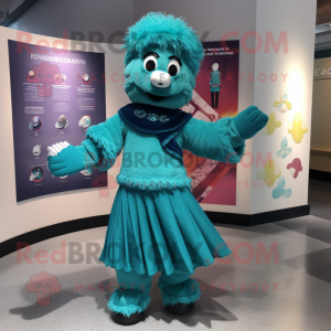 Turkis irsk danser maskot...