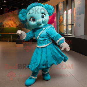 Turkis irsk danser maskot...