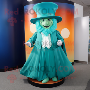 Cyan Leprechaun maskot...