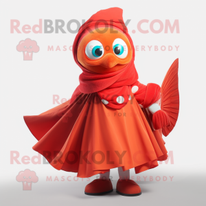 Red Clown Fish mascotte...