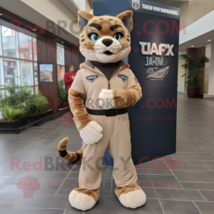 Tan Lynx mascotte kostuum...