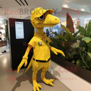Geel Dimorphodon mascotte...