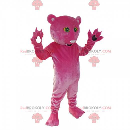 Mascot fuchsia panther. Panther costume - Redbrokoly.com