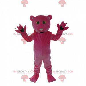 Maskottchen Fuchsia Panther. Panther Kostüm - Redbrokoly.com