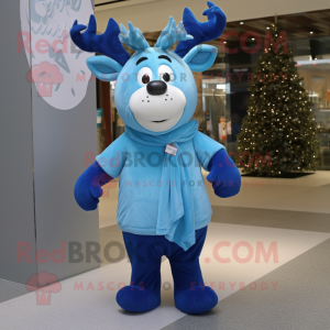 Blue Reindeer mascotte...