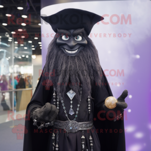 Black Wizard maskot kostym...