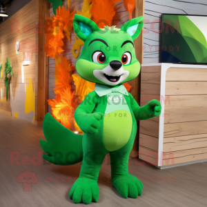 Green Fox maskot kostume...