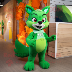 Green Fox maskot kostym...