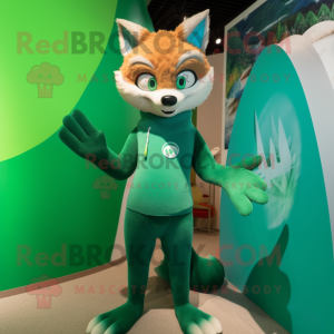 Green Fox mascotte kostuum...