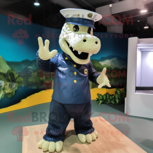 Navy Crocodile mascotte...