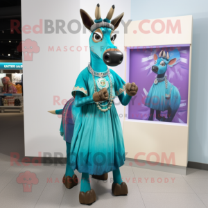 Turquoise Okapi mascotte...