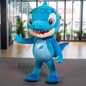 Blue Shark mascotte kostuum...